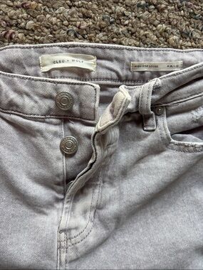 Cleo + Wolf High-Rise Loose Jeans — Light Gray